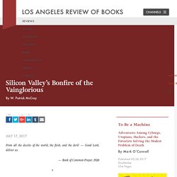 Silicon Valley’s Bonfire of the Vainglorious - Los Angeles Review of Books