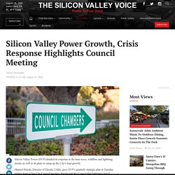 Silicon Valley Power Growth, Crisis Response Highlights Council Meeting