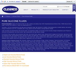 Pure Silicone Fluids - Clearco Products