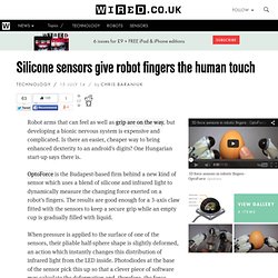 Silicone sensors give robot fingers the human touch