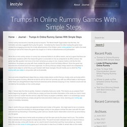 Trumps In Online Rummy Games With Simple Steps