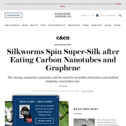 Silkworms Spin Super-Silk after Eating Carbon Nanotubes and Graphene
