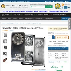1 Kilo Silver Bars for Sale at Low Premiums
