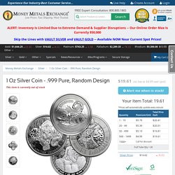 1 Oz Silver Coin - .999 Pure (Random Design) - Money Metals Exchange LLC