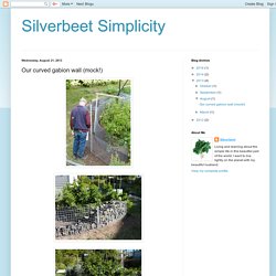 Silverbeet Simplicity: Our curved gabion wall (mock!)