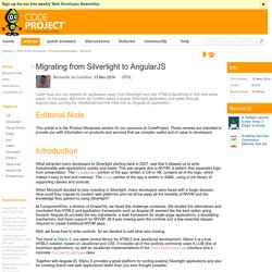 Migrating from Silverlight to AngularJS