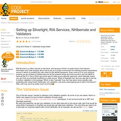 Setting up Silverlight, RIA Services, NHibernate and Validators