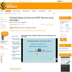 4 Simple Steps to Consume WCF Service using Silverlight