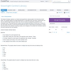 Silverlight Control Library - Outlook Scheduler