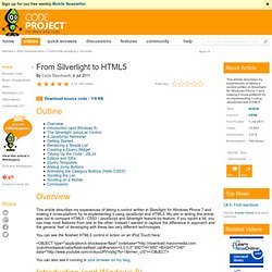 From Silverlight to HTML5
