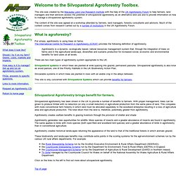 Silvopastoral Agroforestry Toolbox