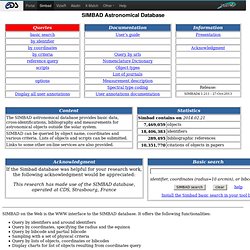 SIMBAD Astronomical Database