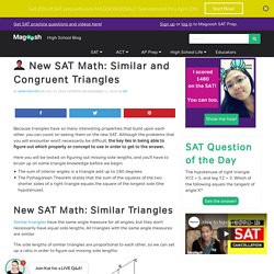 New SAT Math: Similar and Congruent Triangles
