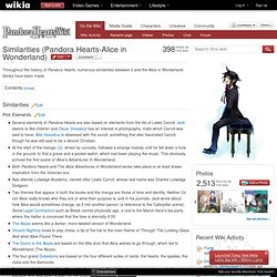 Similarities (Pandora Hearts-Alice in Wonderland) - Pandora Hearts Wiki - The most reliable database on the Pandora Hearts series