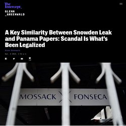 The Scandal Is What’s Been Legalized (The Intercept)