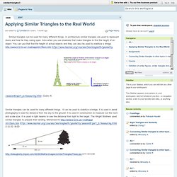 similartriangles3 [licensed for non-commercial use only] / Applying Similar Triangles to the Real World