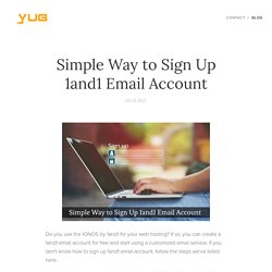 Simple Way to Sign Up 1and1 Email Account