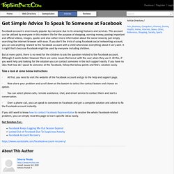 Get Simple Advice To Speak To Someone at Facebook