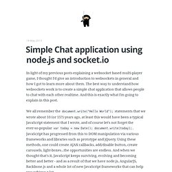 Simple Chat application using node.js and socket.io