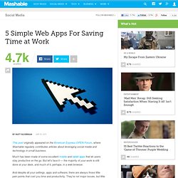 5 Simple Web Apps For Saving Time at Work
