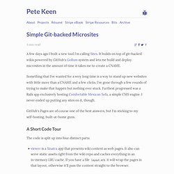 Simple Git-backed Microsites