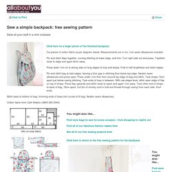 Print How to sew a simple backpack
