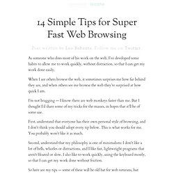 14 Simple Tips for Super Fast Web Browsing