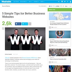 5 Simple Tips For Better Business Websites