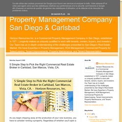 5 Simple Step to Pick the Right Commercial Real Estate Broker in Carlsbad, San Marcos, Vista, CA.