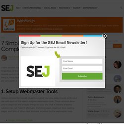 7 Simple SEO Tasks to Complete for a New Site
