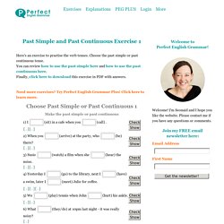 Past Simple and Past Continuous Exercise 1
