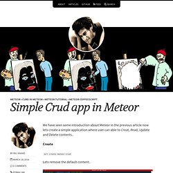 Simple Crud app in Meteor – Raj Anand