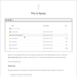 Apaxy: A simple, customisable Apache directory theme