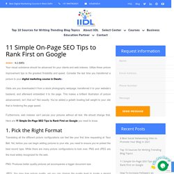 11 Simple On-Page SEO Tips to Rank First on Google - Digital Marketing Course in Dwarka