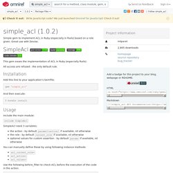simple_acl (1.0.2) ruby gem documentation - Omniref