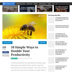 10 Simple Ways to Double Your Productivity