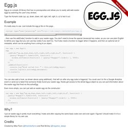 Egg.js - A Simple Way to Add Easter Eggs to Your Site