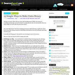 15 Simple Ways to Make Extra Money SmarterSpend.com