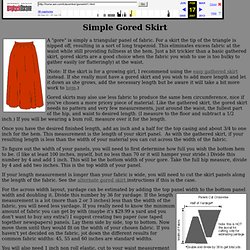 Simple Gored Skirt