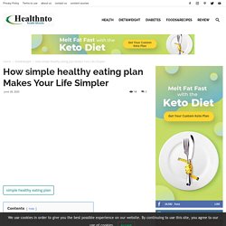 How simple healthy eating plan Makes Your Life Simpler