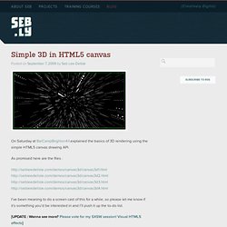 Simple 3D in HTML5 canvas