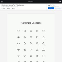Simple Line Icons (Free PSD, Webfont) on Behance