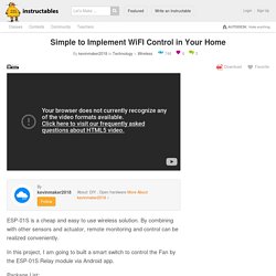 Simple to Implement WiFI Control in Your Home: 5 Steps