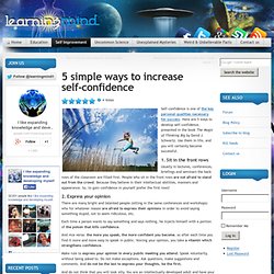 5 simple ways to increase self-confidence