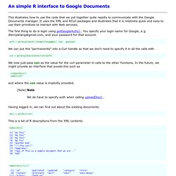 An simple R interface to Google Documents