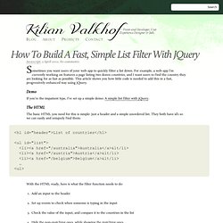How to build a fast, simple list filter with jQuery