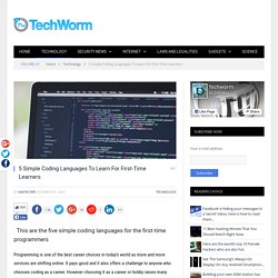 5 Simple Coding Languages To Learn For First-Time Learners