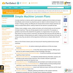 Simple Machine Lesson Plans