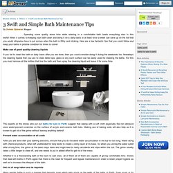 3 Swift and Simple Bath Maintenance Tips