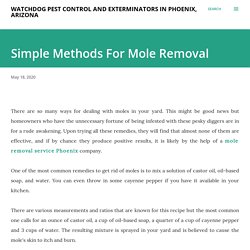 Simple Methods For Mole Removal